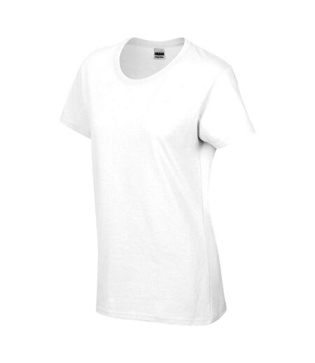 Gildan Ladies/Womens Heavy Cotton Missy Fit Short Sleeve T-Shirt (White) - UTBC2665