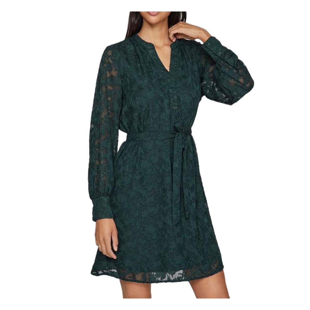 Robe Verte Foncé Femme Vila Flema - 34-1