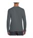Pack Of 5   Mens Soft Style Long Sleeve T-shirt Charcoal Gildan-4