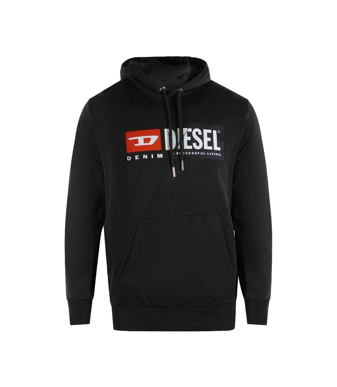 Sweat À Capuche Avec Cordons Motif/style Coupé Denim Division Homme Noir Diesel-1