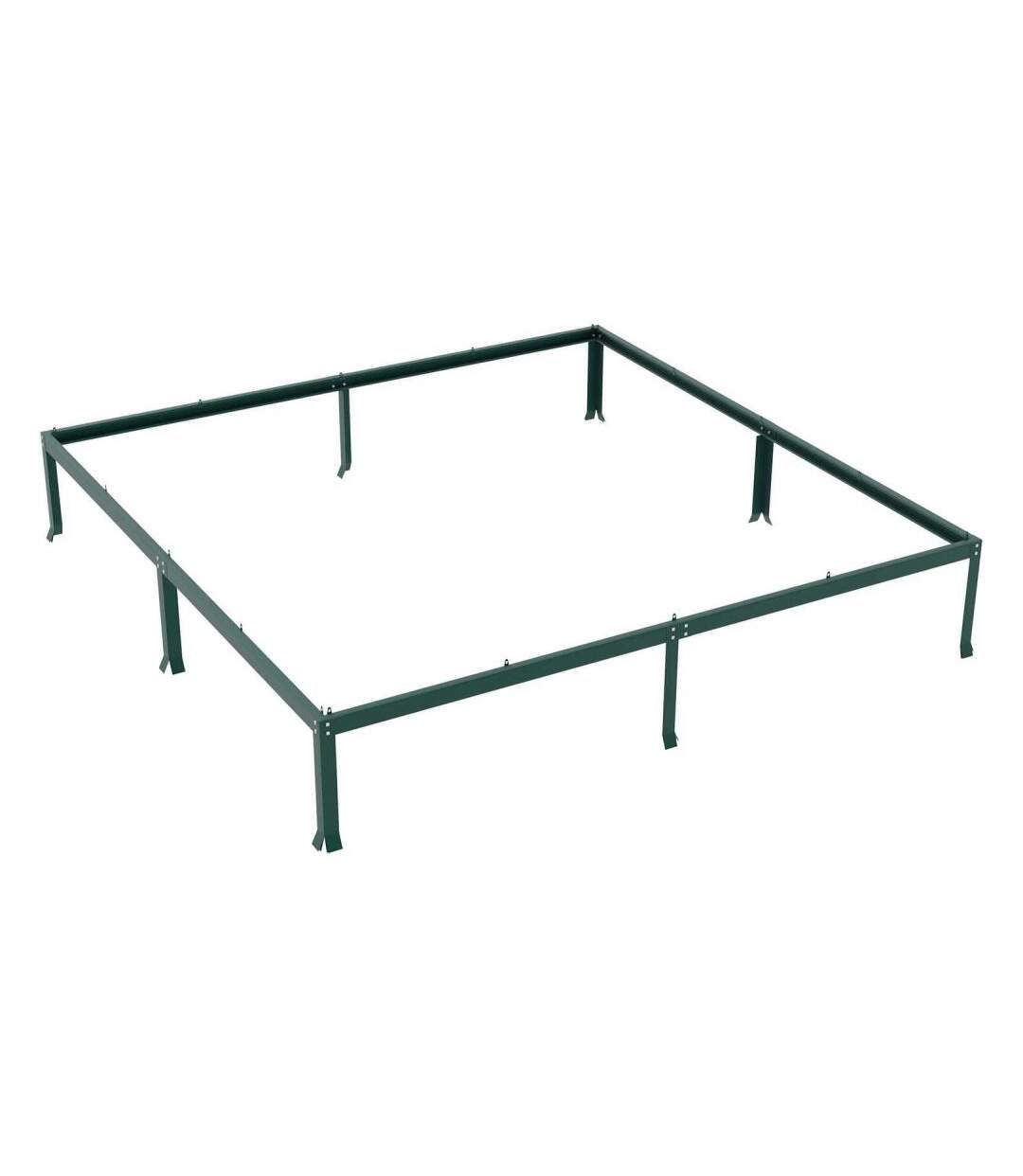 Serre de jardin en polycarbonate 6 mm et aluminium vert emeraude avec embase Jupiter Longueur de 258 cm