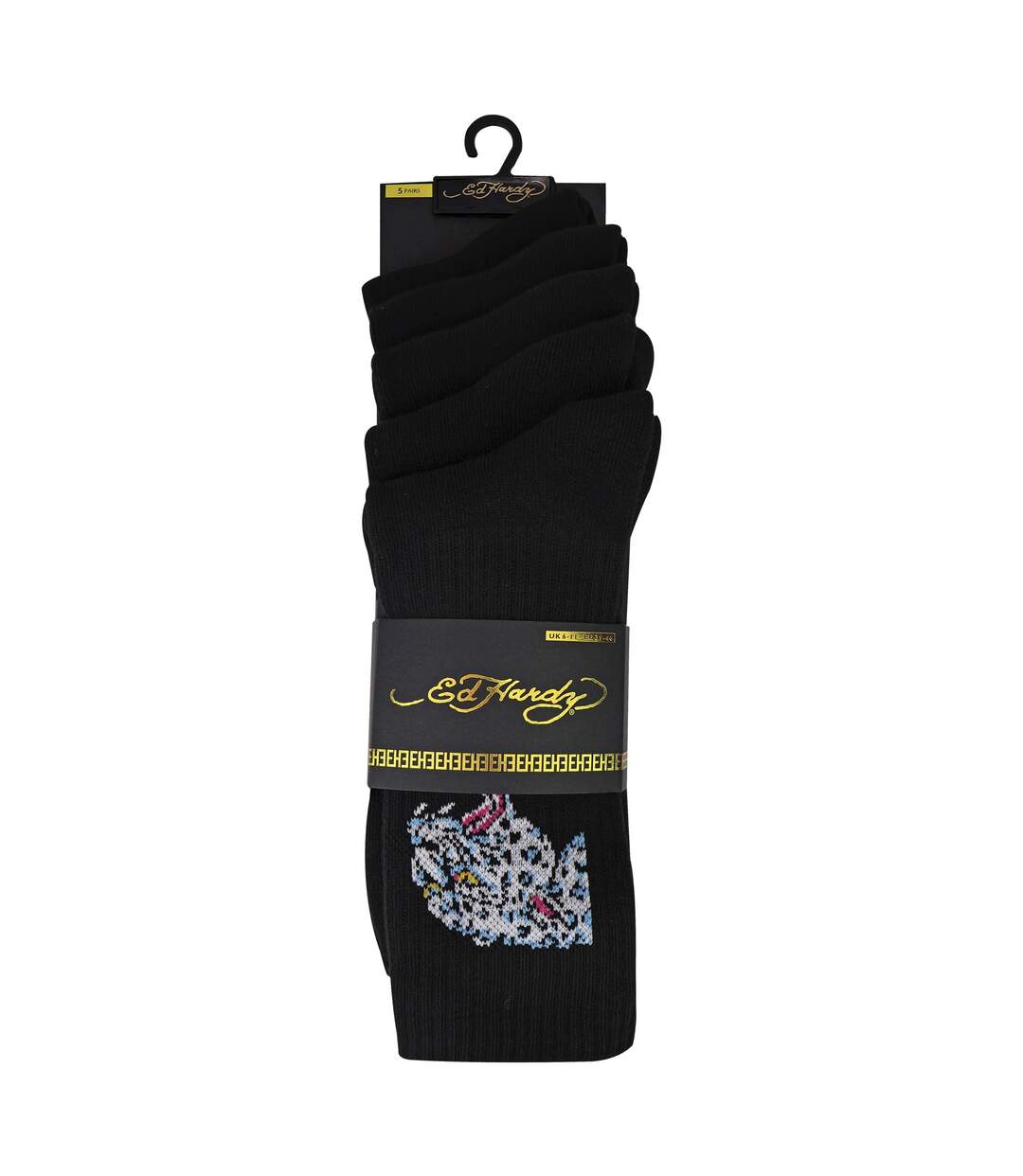 5 Pairs Mens Black Crew Breathable Socks-2