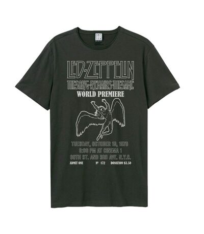 T-shirt zeppelin adulte gris foncé Amplified