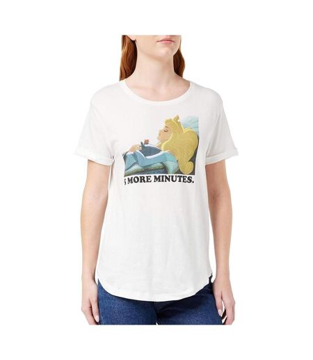 T-Shirt blanc femme  disney 5 more minutes