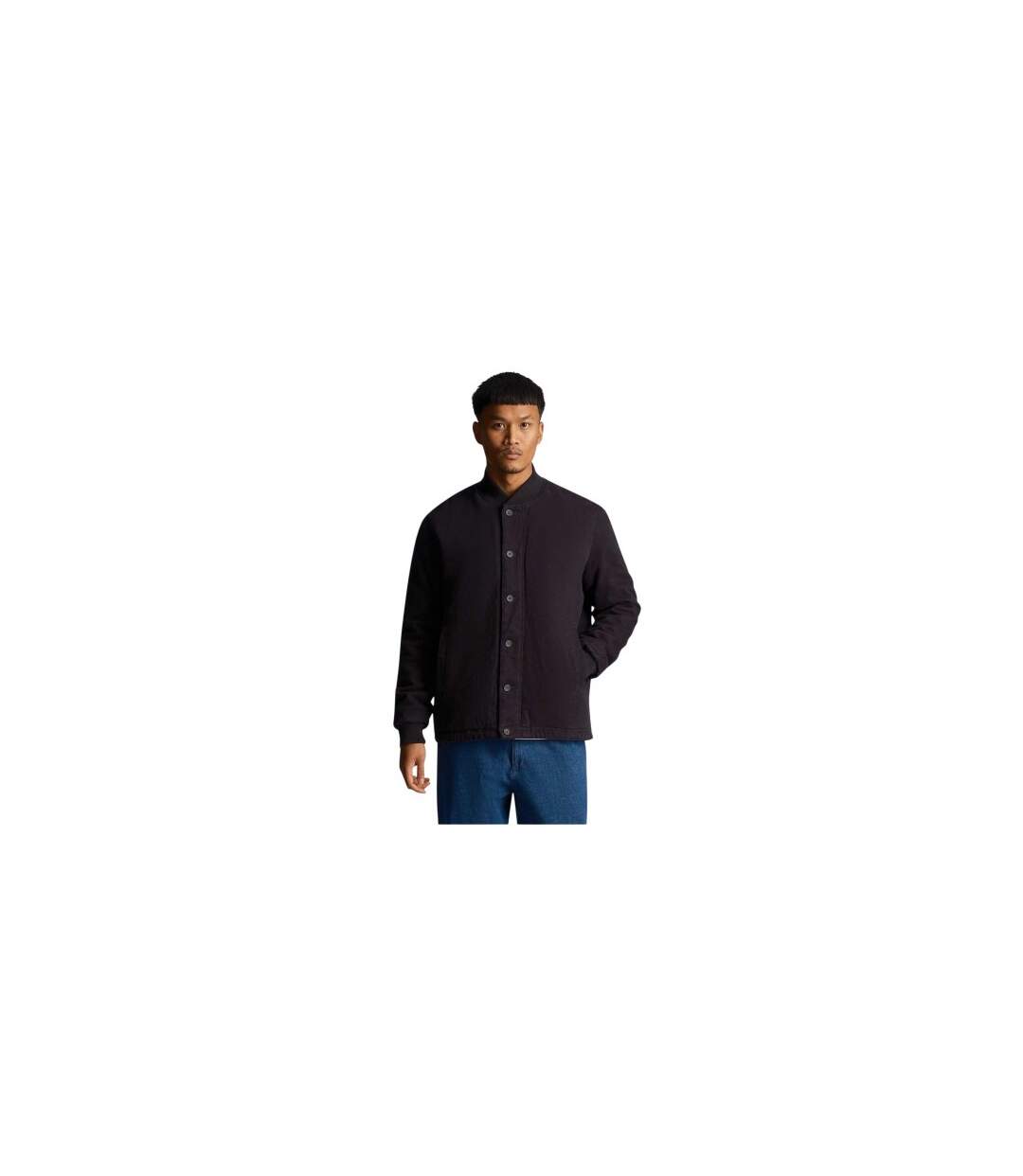 Mens Collared Bomber Jacket Dark Navy Lyle & Scott-1