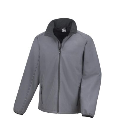 Result Core Mens Printable Soft Shell Jacket (Charcoal/Black)