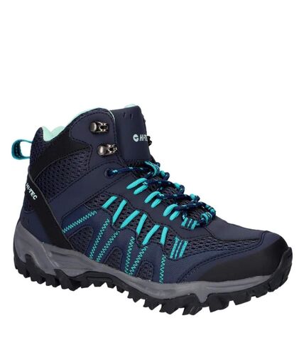 Womens/ladies jaguar mid cut walking boots sky captain/navigate Hi-Tec