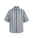 Mens Patterned Short-sleeved Shirt Black White Firetrap-1