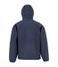 Mens hooded 3 layer recycled soft shell jacket navy Result-2