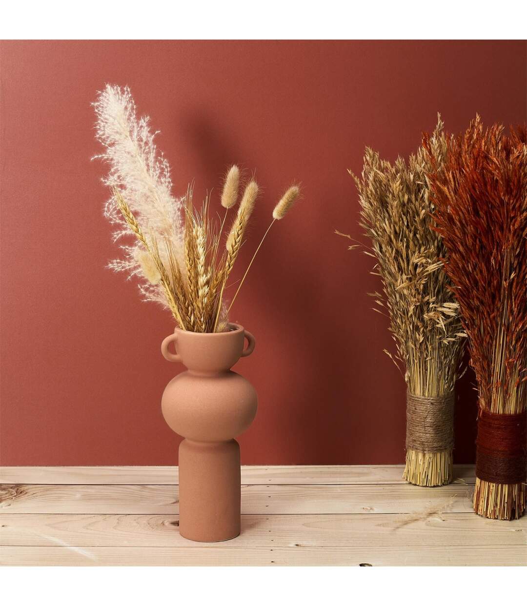 Vase avec Anse Déco Arty 25cm Terracotta-3