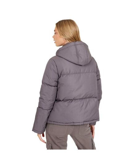 Doudoune À Capuche Motif/style Court Femme Anthracite Brave Soul