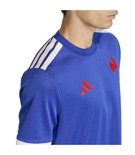 Haut De Rugby Manches Courtes Motif/style France 2025/2026 Adulte Bleu Adidas