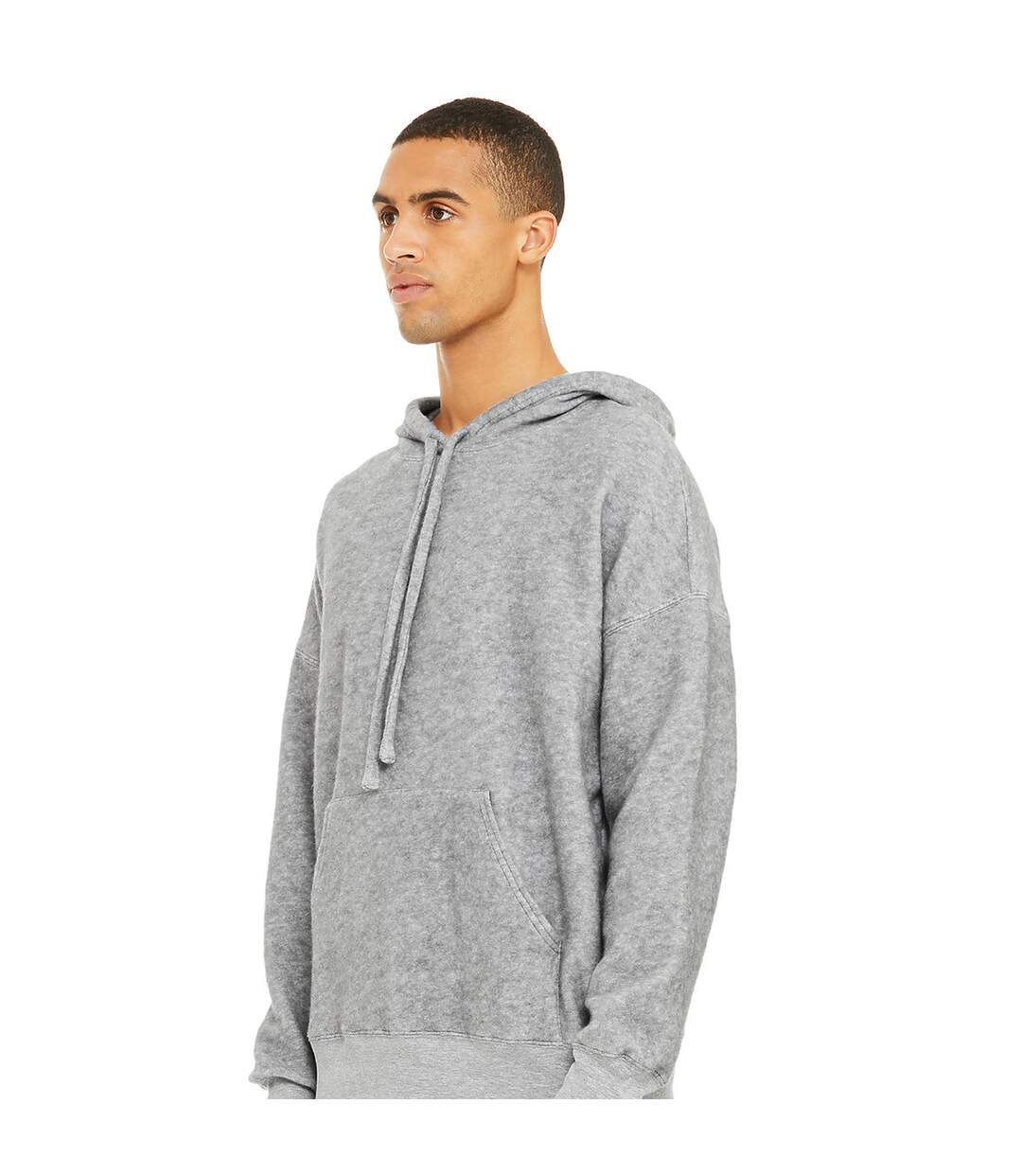 Unisex adult sueded hoodie slate grey heather Bella + Canvas-3
