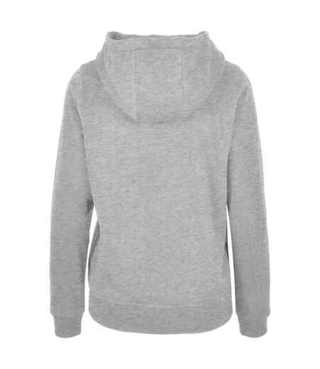 Sweat À Capuche Basic Femme Gris Chiné Build Your Brand