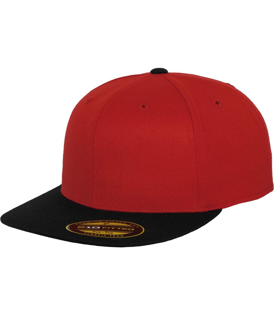 Casquette de baseball flexfit premium rouge / noir Yupoong-1