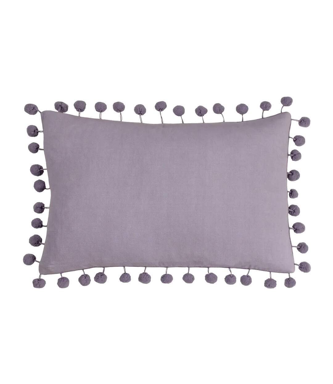 Dora pom pom velvet rectangular cushion cover 30cm x 50cm lilac Furn-2