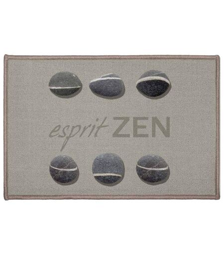 Tapis Déco Imprimé Esprit Zen 40x60cm Gris