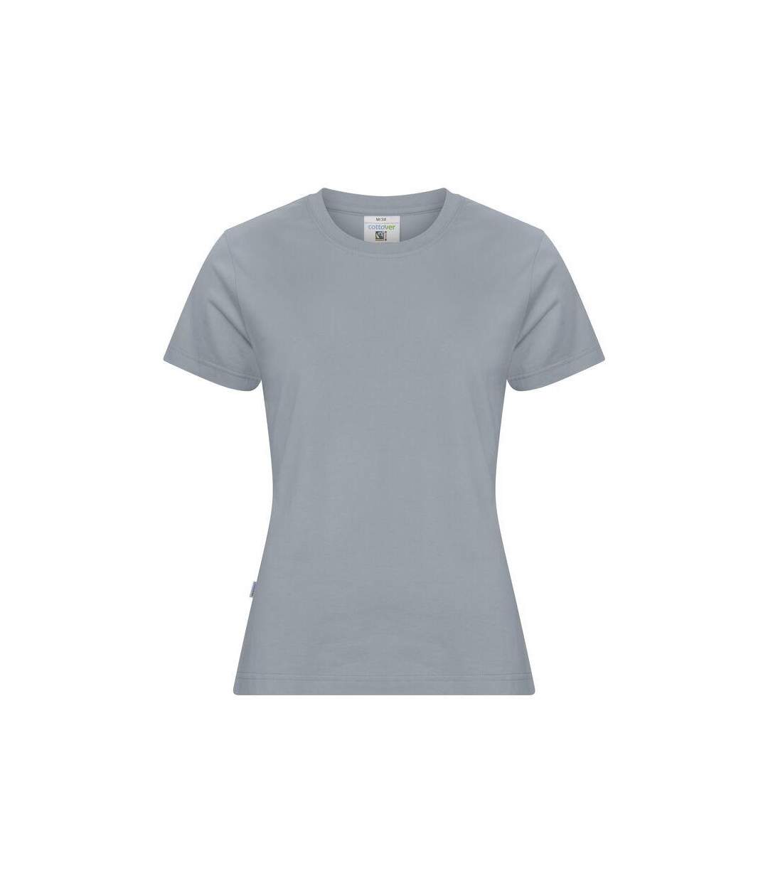 Womens/ladies Organic T-shirt Misty Blue Cottover-1