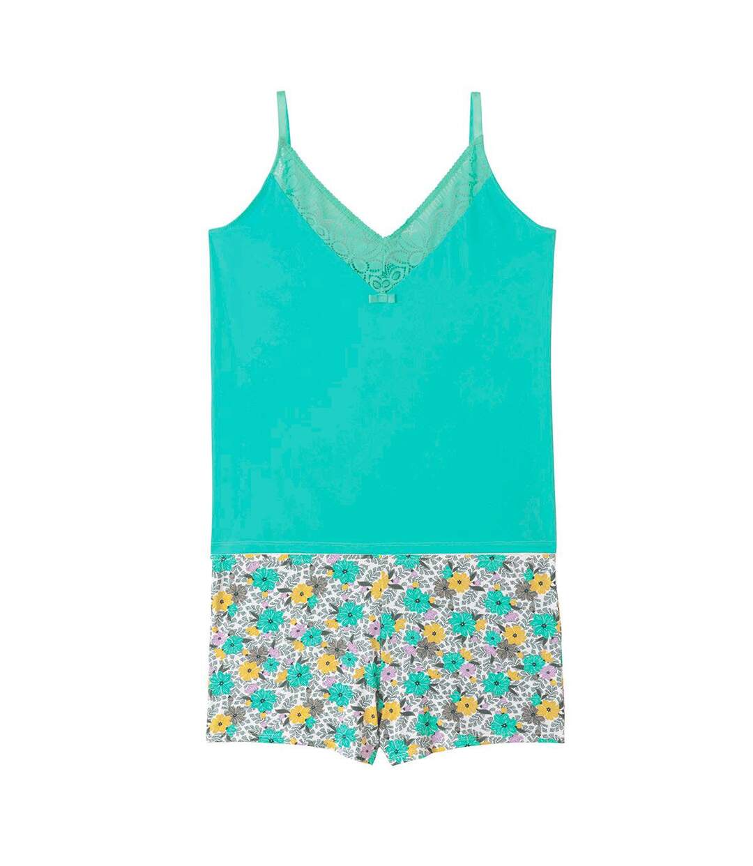 Top short turquoise Roulotte-1