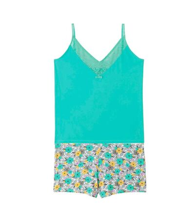 Top short turquoise Roulotte