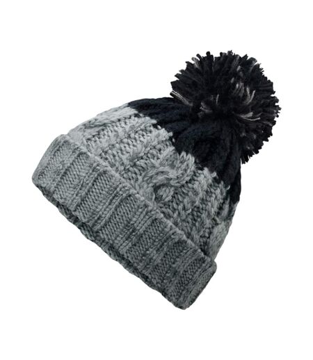 Bonnet Motif/style Contrasté Apres Gris Clair Noir Beechfield
