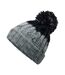 Bonnet Motif/style Contrasté Apres Gris Clair Noir Beechfield-3