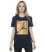 Disney Femme/Les femmes Big Hero 6 Baymax Honey Lemon Newspaper Coton Boyfriend T-Shirt (Bleu marine) - UTBI15513-2