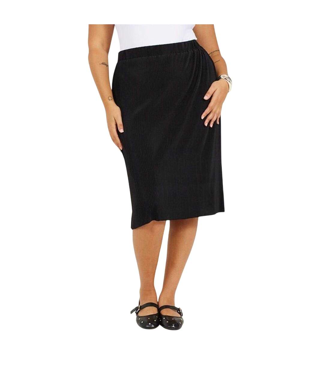 Jupe Mi-longue Femme Noir Brave Soul-2