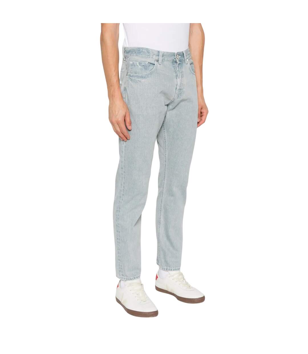 Jean Femme Bleu Blanc Off White-3