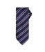 Premier - Cravate rayée et gaufrée - Homme (Lot de 2) (Bleu marine/Aubergine) (Taille unique) - UTRW6950