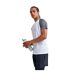 Mens contrast sleeve performance t-shirt white/black melange TriDri