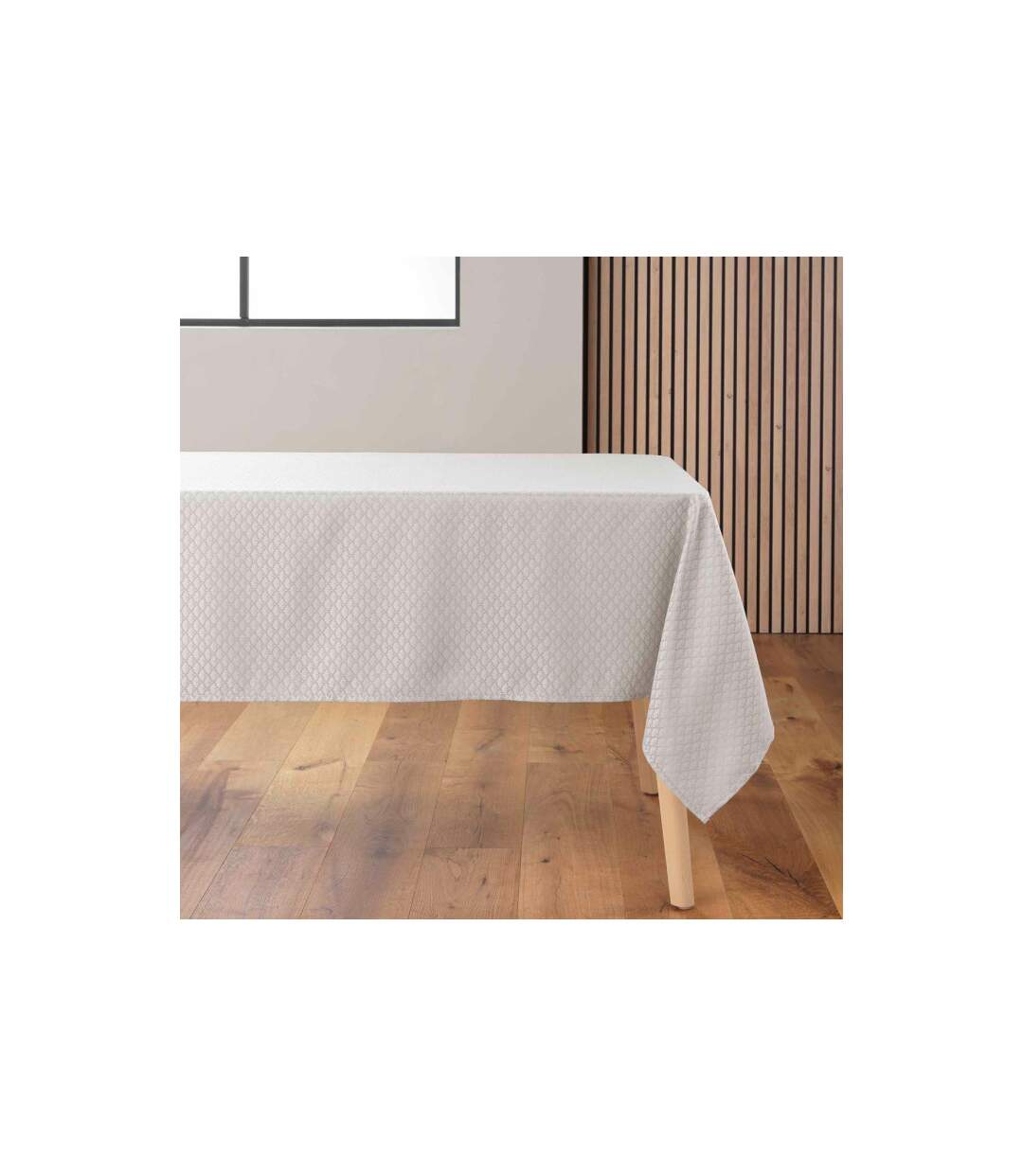 Nappe Jacquard Imprimé Artea 140x240cm Taupe-1