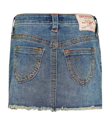 Womens/ladies Sadie Spade Denim Mini Skirt Blue True Religion