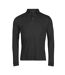 Polo Manches Longues Homme Noir Tee Jays-1