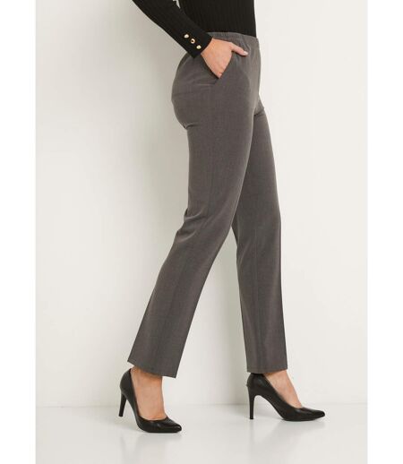 Pantalon droit taille semi-élastiquée