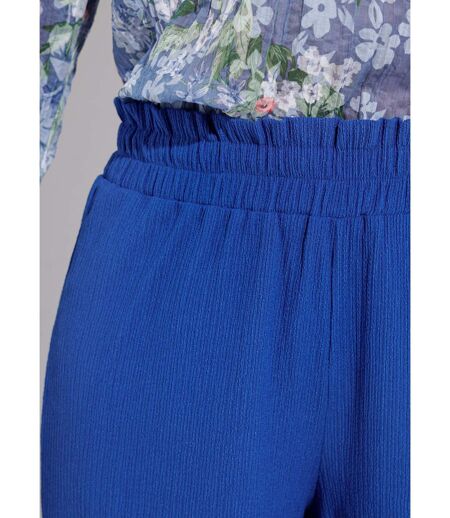 Pantalon vert large taille élastiquée maille relief