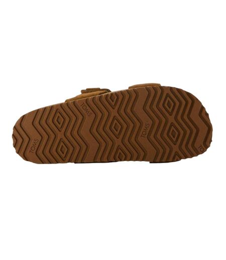 Mens Nico Suede Flat Sandals Dark Brown Toms