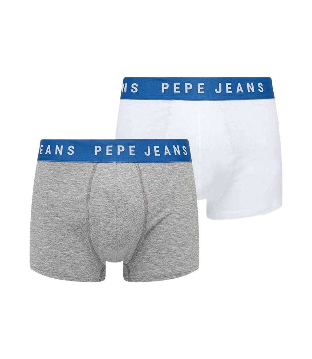 2x Boxers Blanc/Gris Homme Pepe Jeans PMU - L-1