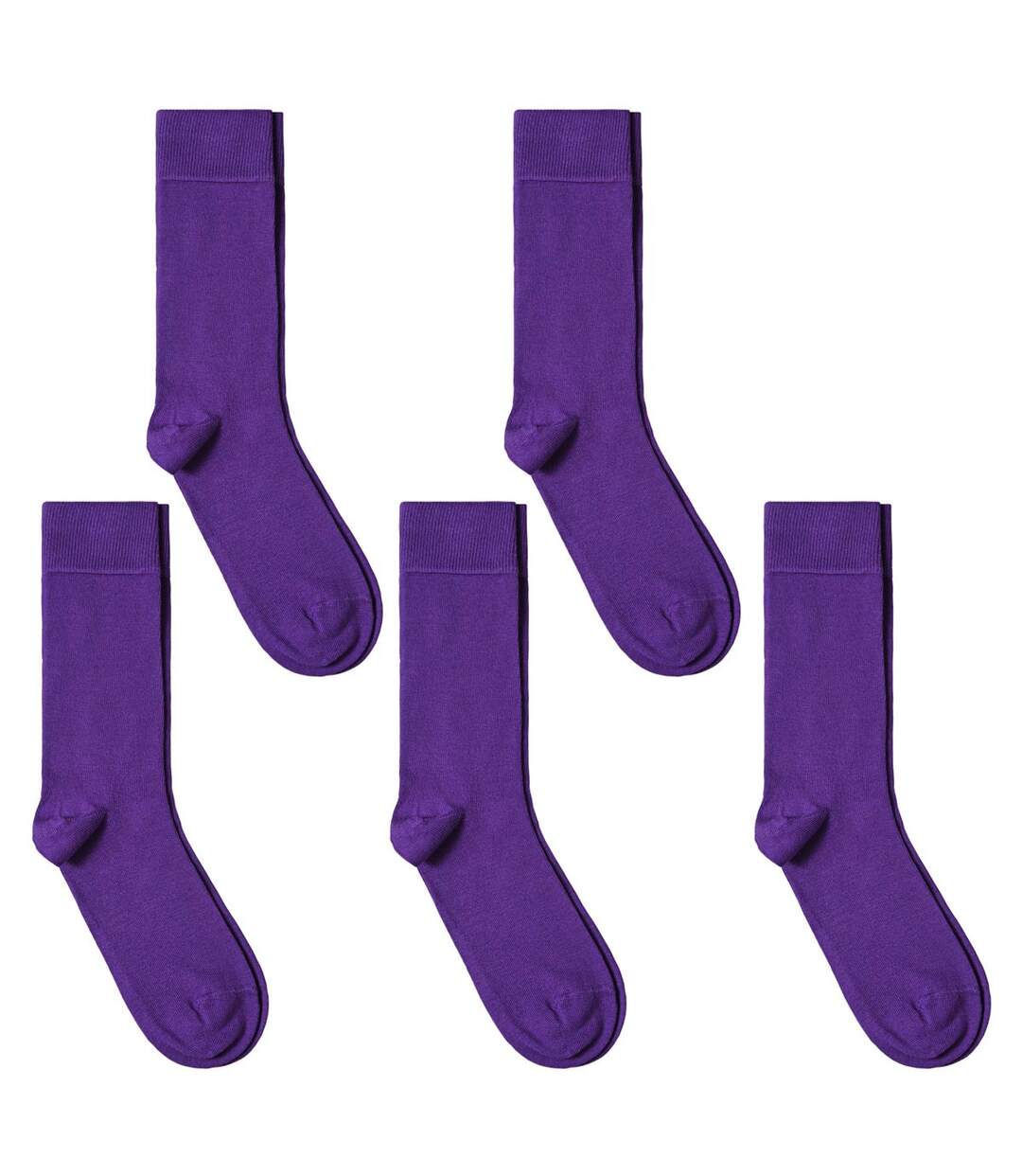 Chaussettes jersey unies – Lot 5 paires  - Fabriqué en UE