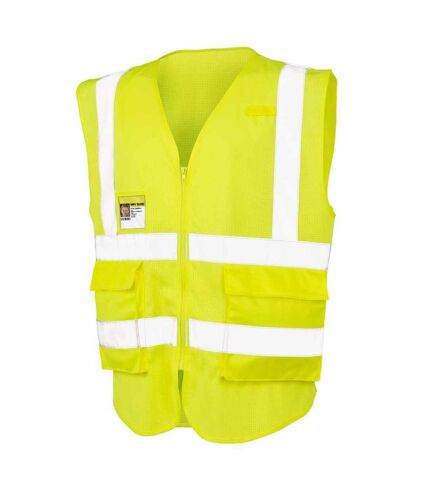 SAFE-GUARD by Result Unisex Adult Executive Mesh Safety Hi-Vis Vest (Fluorescent Yellow) - UTPC4556