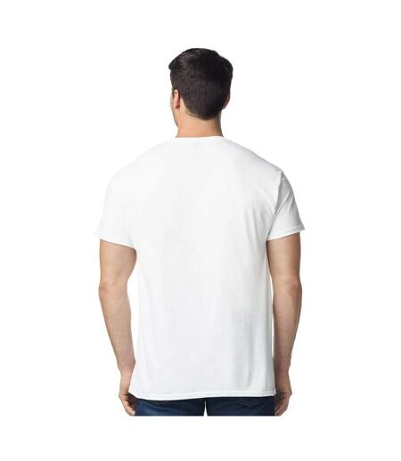 T-shirt Uni Manches Courtes En Coton Homme Blanc Gildan