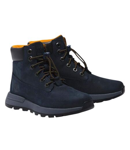 Womens/ladies Killington Trekker Leather Mid Calf Trainers Navy Timberland