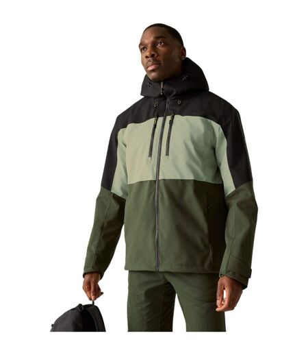 Mens Maland Ii Waterproof Jacket Sage Black Dark Khaki Regatta