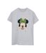 Disney Womens/Ladies Minnie Mouse Happy Christmas Cotton Boyfriend T-Shirt (Gris sportif) - UTBI39247-1