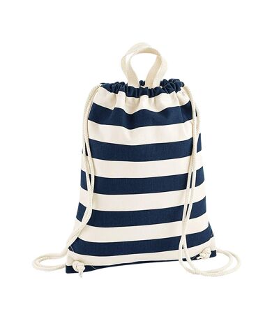 Sac À Cordon Nautical Taille Unique Beige Pâle Bleu Marine Westford Mill