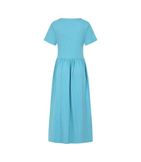 Womens/ladies Long Gathered Dress Spearmint Lazy Jacks