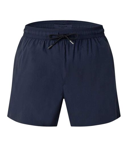 Mens Ham Zip Pocket Swim Shorts Dark Blue Beck