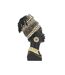 Statuette Tête Femme Coiffe Massai 45cm Noir-2