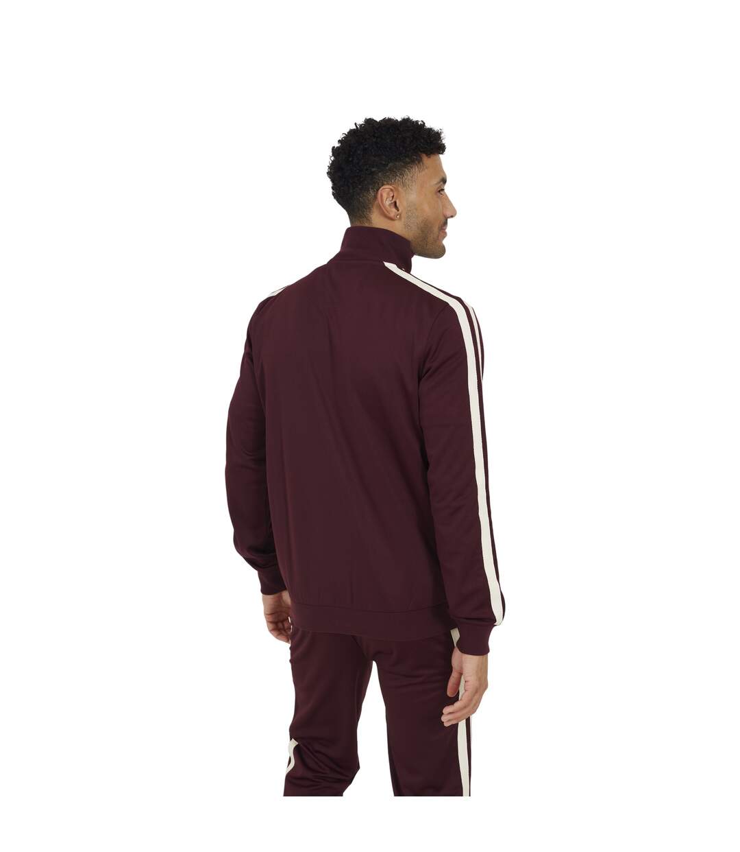 Haut De Survêtement Motif/style Zippé Homme Bordeaux Brave Soul-2