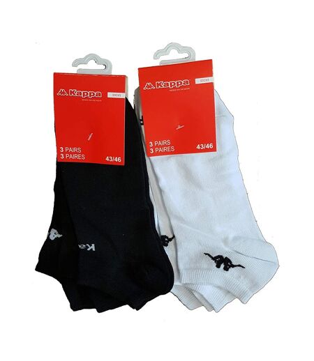 Chaussettes Femme KAPPA Socquettes Tiges courtes Pack de 6 Paires ( 3 Noires/3 Blanches)